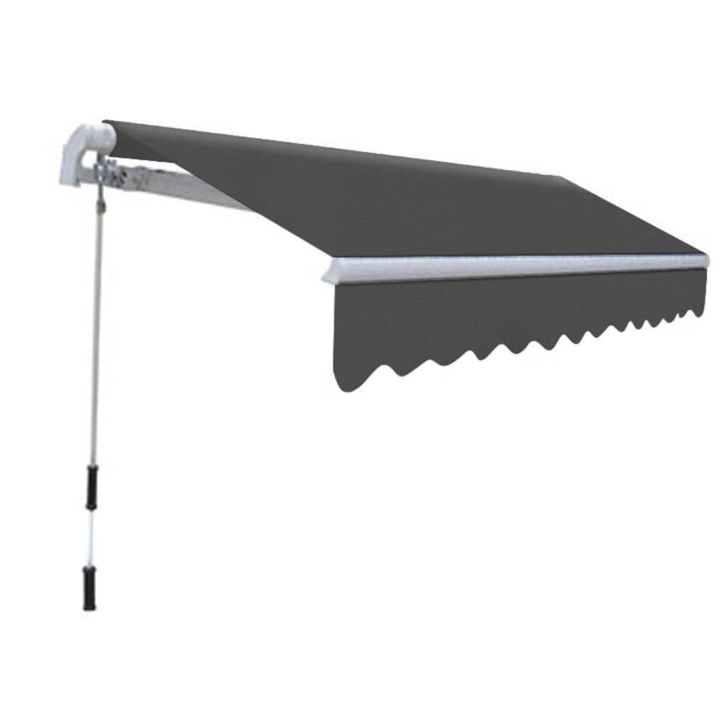 vidaXL Copertină reglabilă cu acționare manuală, 300 cm, antracit vidaXL Copertină reglabilă cu acționare manuală, 300 cm, antracit