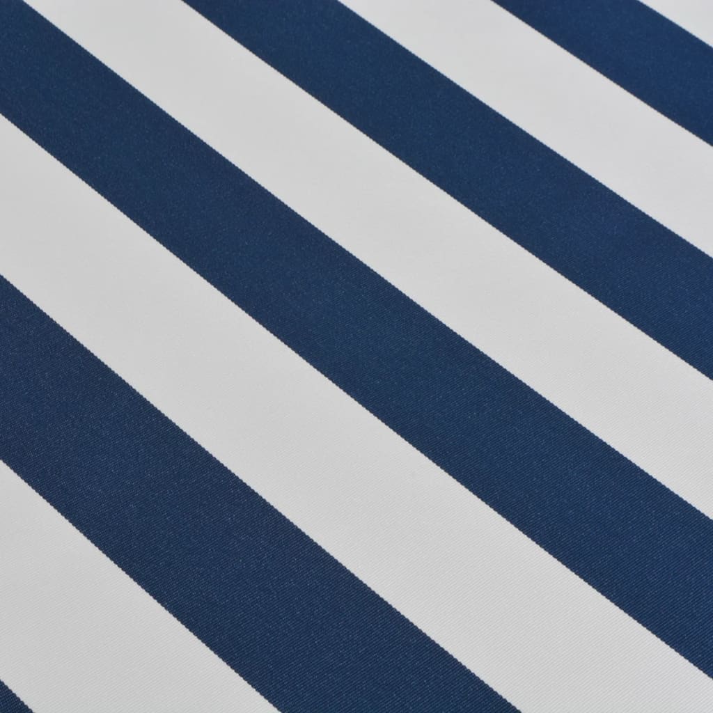 vidaXL Copertină pliabilă, acționată manual, albastru/alb, 500 cm vidaXL Copertină pliabilă, acționată manual, albastru/alb, 500 cm