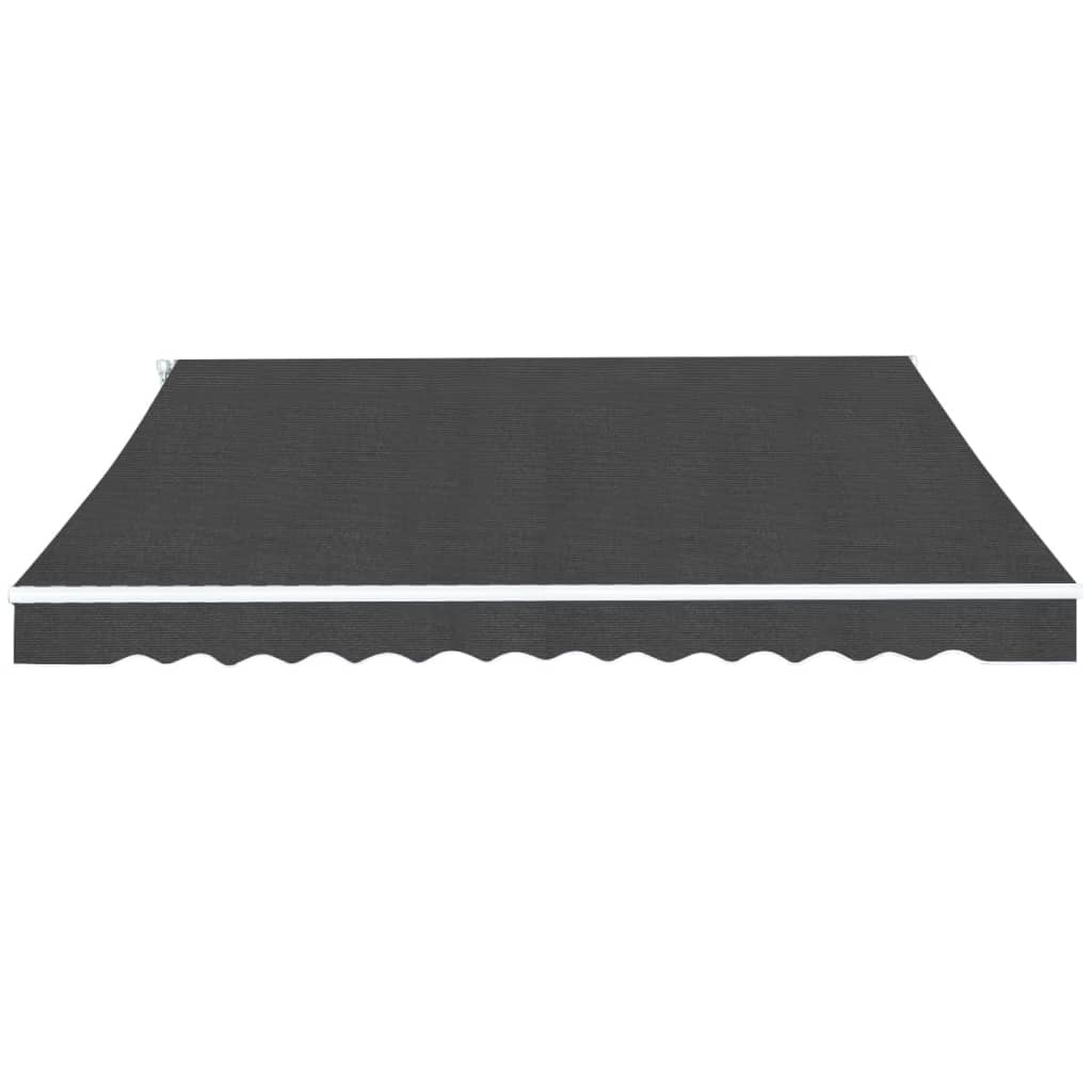vidaXL Copertină pliabilă cu acționare manuală, 350 cm, antracit vidaXL Copertină pliabilă cu acționare manuală, 350 cm, antracit