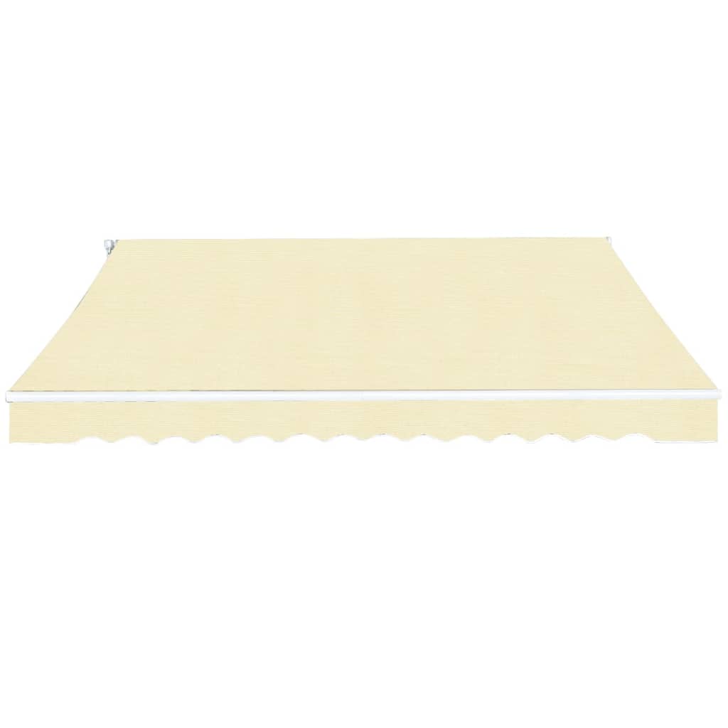 vidaXL Copertină pliabilă cu acționare manuală, 400 cm, crem vidaXL Copertină pliabilă cu acționare manuală, 400 cm, crem