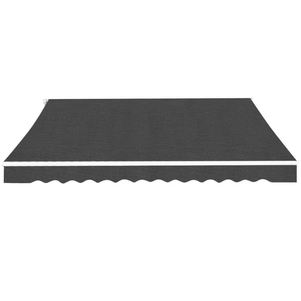vidaXL Copertină pliabilă cu acționare manuală, 400 cm, antracit vidaXL Copertină pliabilă cu acționare manuală, 400 cm, antracit