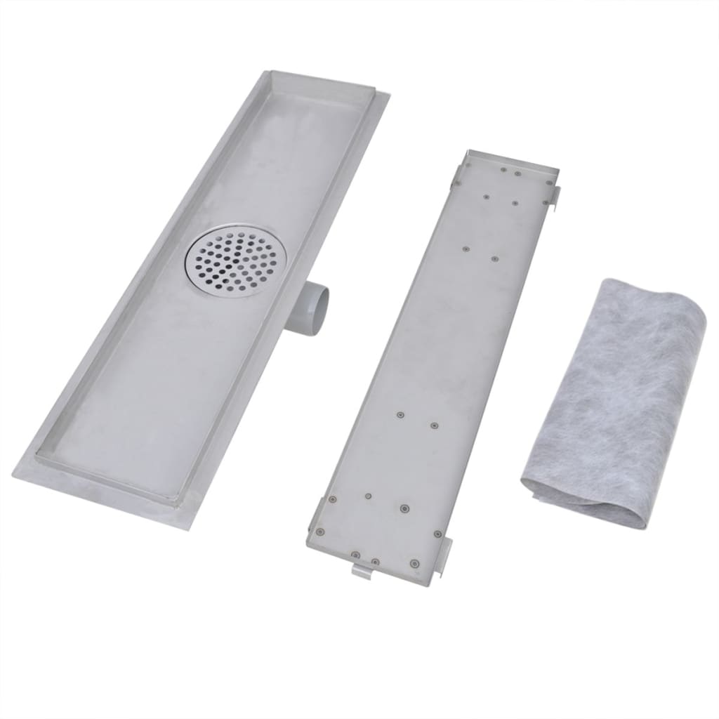 vidaXL Rigolă liniară duș, 2 buc, 530 x 140 mm, oțel inoxidabil vidaXL Rigolă liniară duș, 2 buc, 530 x 140 mm, oțel inoxidabil