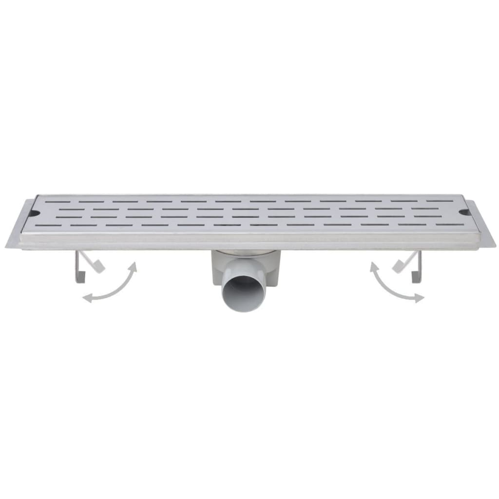 vidaXL Rigolă liniară de duș, 2 buc. 830x140 mm oțel inoxidabil, linii vidaXL Rigolă liniară de duș, 2 buc. 830x140 mm oțel inoxidabil, linii