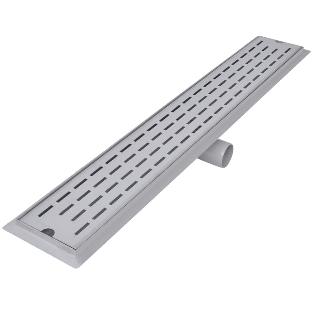 vidaXL Rigolă liniară de duș, 2 buc. 830x140 mm oțel inoxidabil, linii vidaXL Rigolă liniară de duș, 2 buc. 830x140 mm oțel inoxidabil, linii