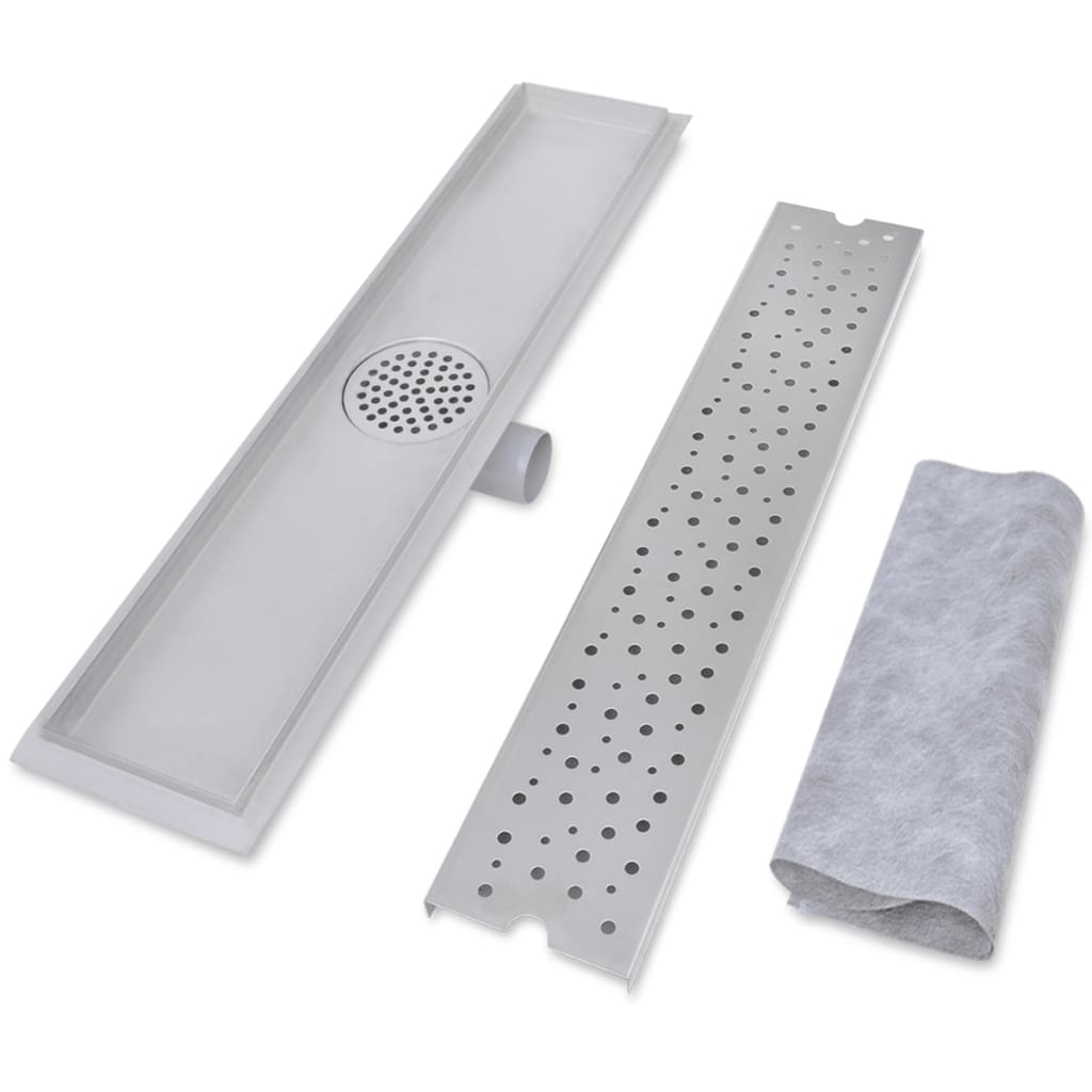 vidaXL Rigolă liniară de duș 2 buc. 630x140 mm, oțel inoxidabil, bule vidaXL Rigolă liniară de duș 2 buc. 630x140 mm, oțel inoxidabil, bule