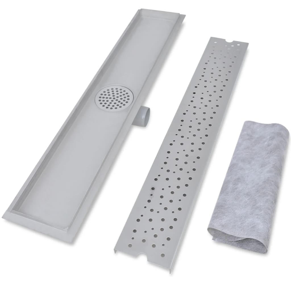 vidaXL Rigolă duș liniară, 2 buc., 730x140 mm, oțel inoxidabil, bule vidaXL Rigolă duș liniară, 2 buc., 730x140 mm, oțel inoxidabil, bule
