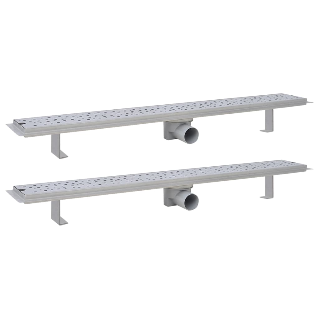 vidaXL Rigolă liniară de duș 2 buc. 930x140 mm oțel inoxidabil bule vidaXL Rigolă liniară de duș 2 buc. 930x140 mm oțel inoxidabil bule
