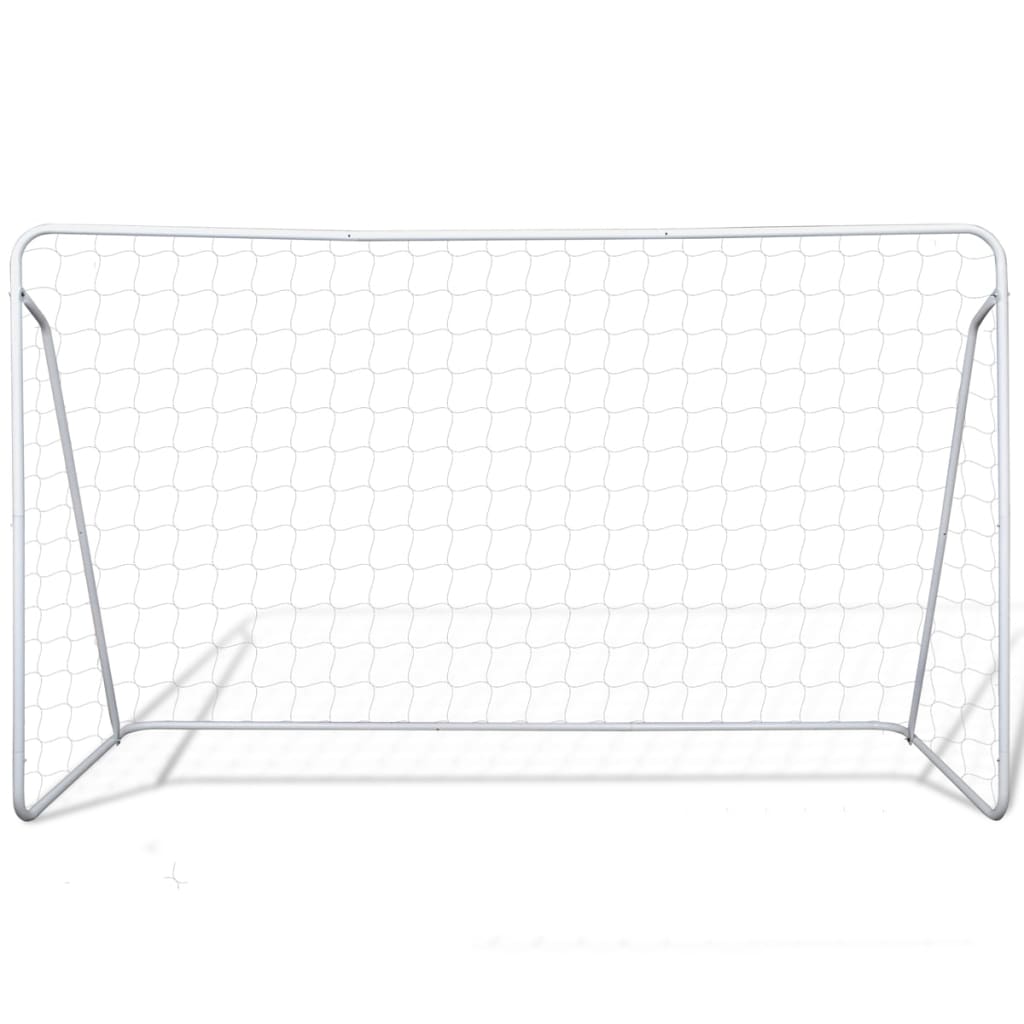 vidaXL Porți de fotbal cu plasă, 2 buc, 240 x 90 x 150 cm, oțel vidaXL Porți de fotbal cu plasă, 2 buc, 240 x 90 x 150 cm, oțel