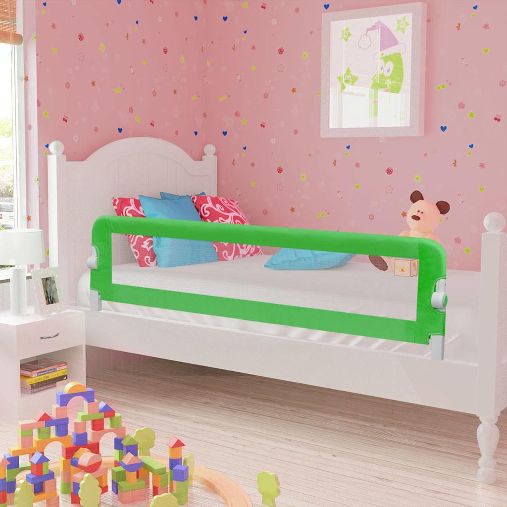 vidaXL Balustradă de protecție pat copii, 2 buc., verde, 150x42 cm vidaXL Balustradă de protecție pat copii, 2 buc., verde, 150x42 cm