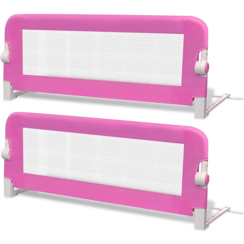 vidaXL Balustradă de protecție pat copii, 2 buc., roz, 102x42 cm vidaXL Balustradă de protecție pat copii, 2 buc., roz, 102x42 cm