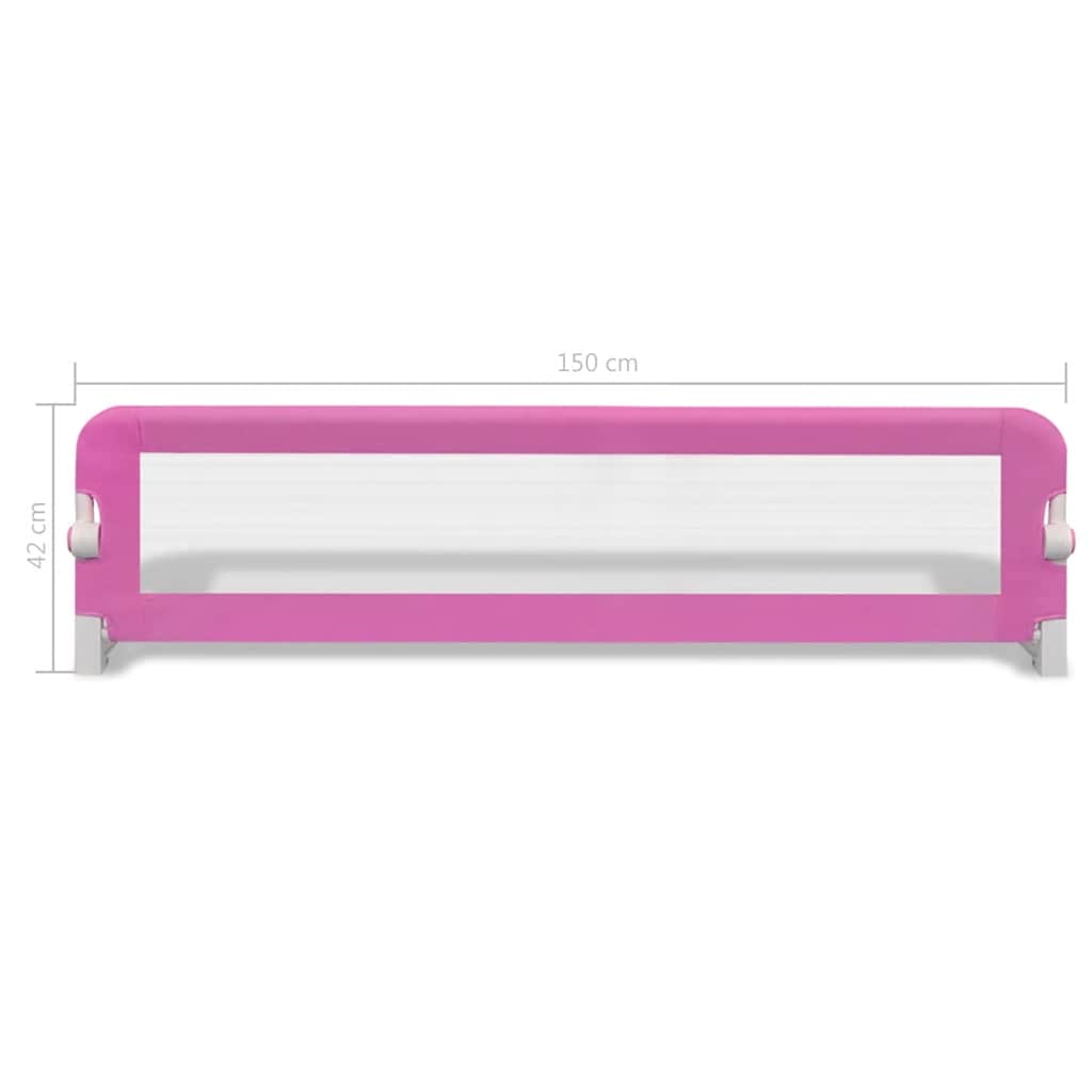 vidaXL Balustradă de protecție pat copii, 2 buc., roz, 150x42 cm vidaXL Balustradă de protecție pat copii, 2 buc., roz, 150x42 cm