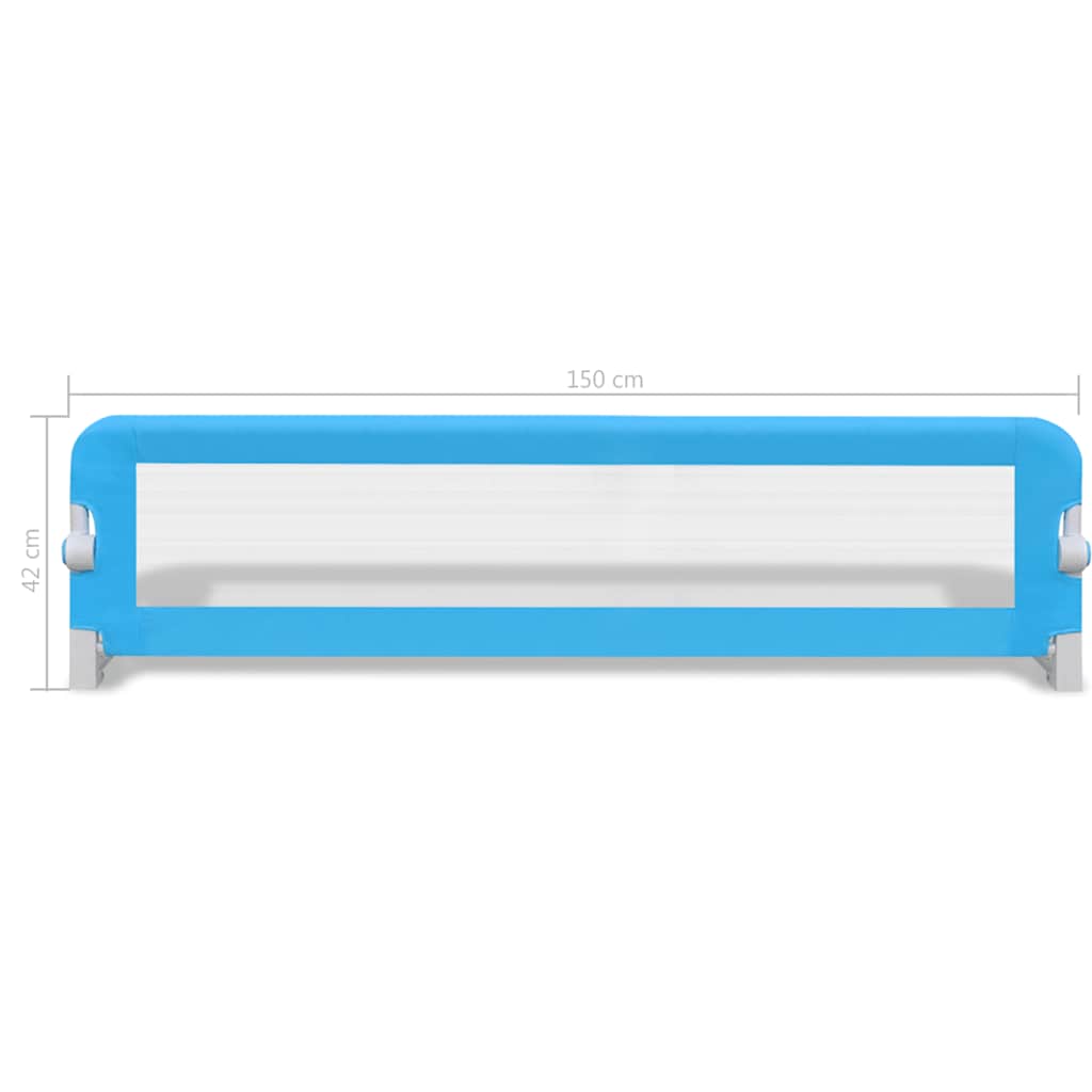 vidaXL Balustradă de protecție pat copii, 2 buc., albastru, 150x42 cm vidaXL Balustradă de protecție pat copii, 2 buc., albastru, 150x42 cm