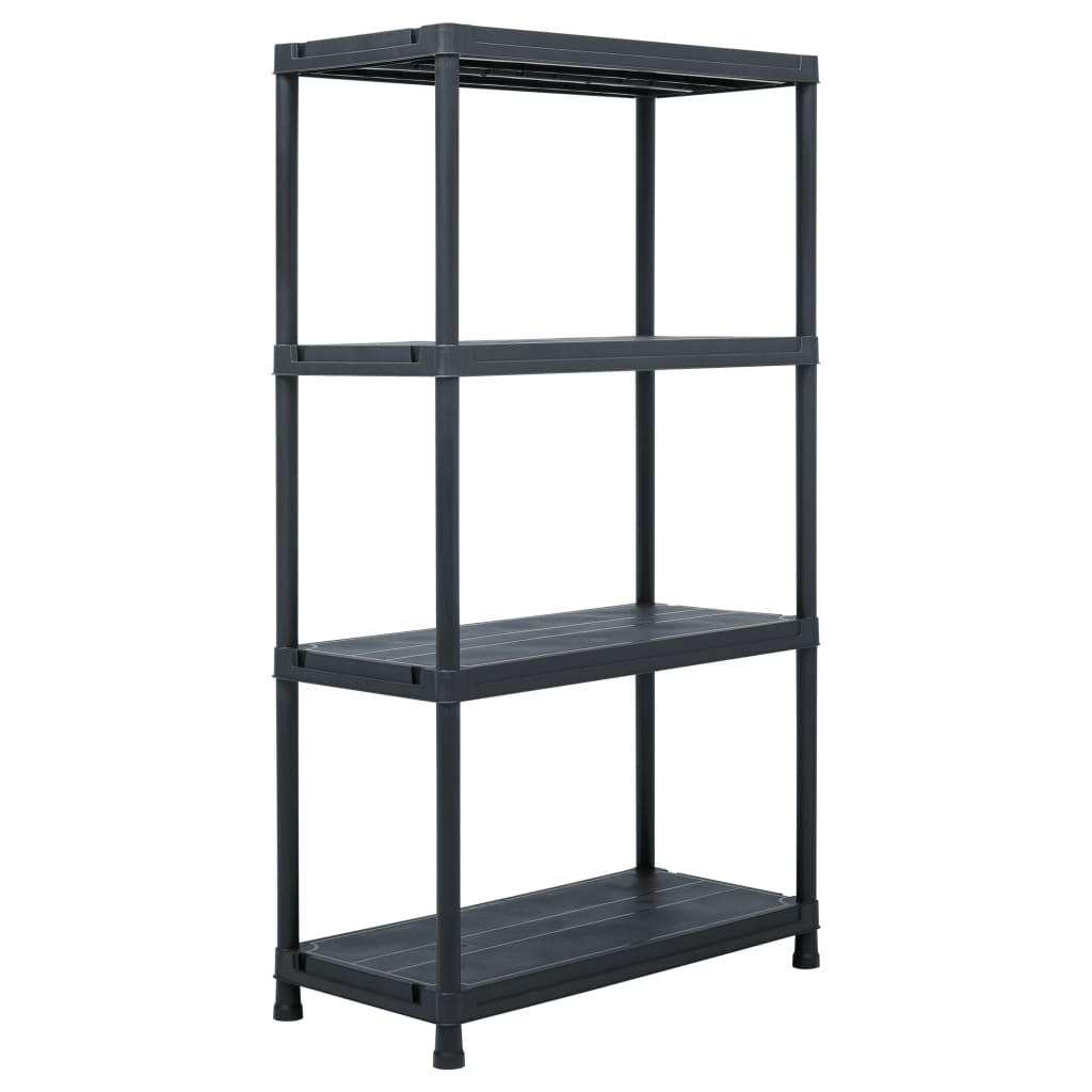 vidaXL Rafturi de depozitare, 2 buc. negru, 60 x 30 x 138 cm plastic vidaXL Rafturi de depozitare, 2 buc. negru, 60 x 30 x 138 cm plastic