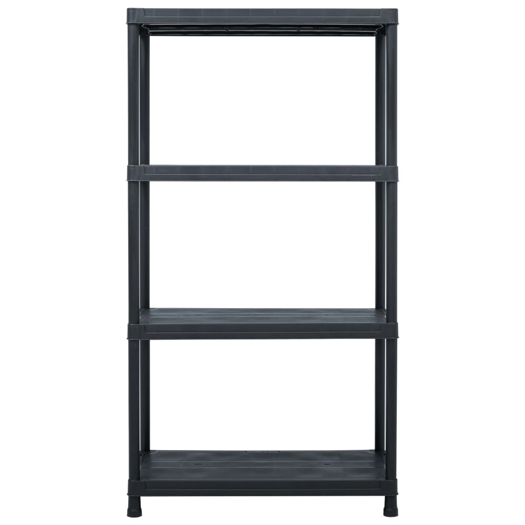 vidaXL Rafturi de depozitare, 2 buc. negru, 60 x 30 x 138 cm plastic vidaXL Rafturi de depozitare, 2 buc. negru, 60 x 30 x 138 cm plastic