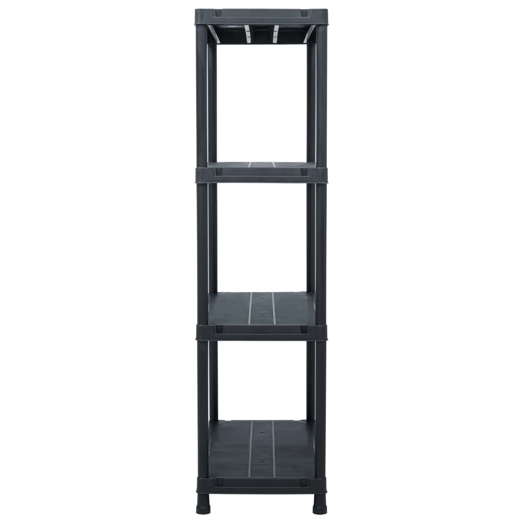 vidaXL Rafturi de depozitare, 2 buc. negru, 60 x 30 x 138 cm plastic vidaXL Rafturi de depozitare, 2 buc. negru, 60 x 30 x 138 cm plastic