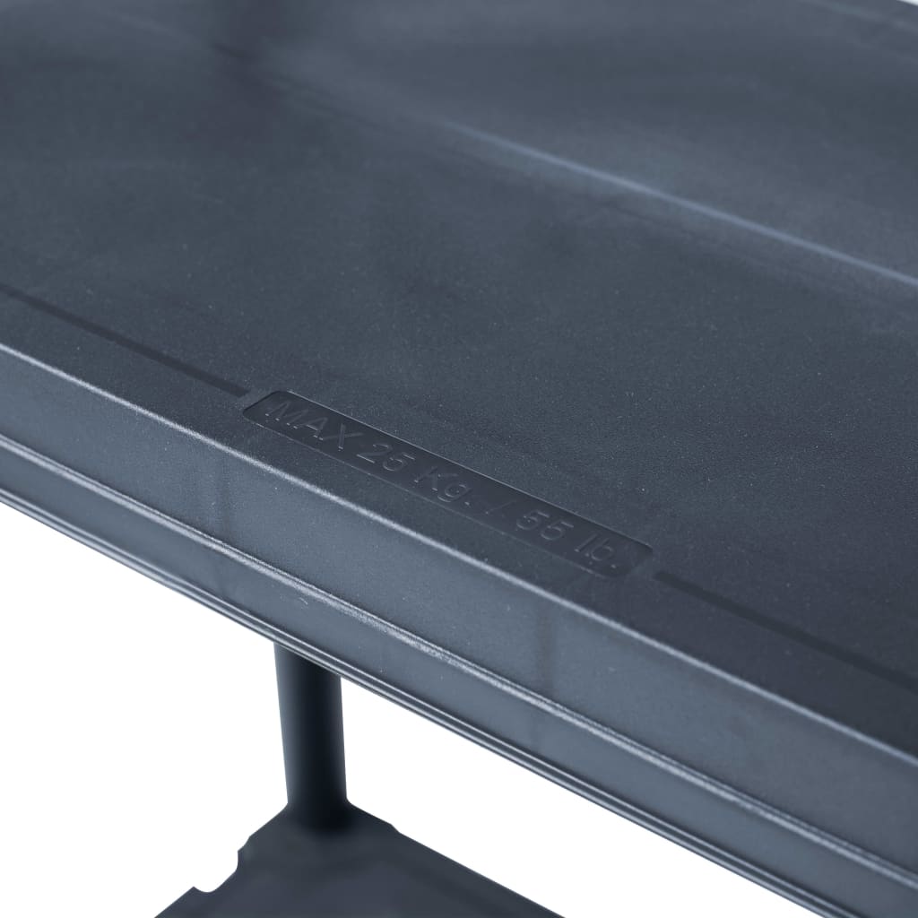 vidaXL Rafturi de depozitare, 2 buc. negru, 60 x 30 x 138 cm plastic vidaXL Rafturi de depozitare, 2 buc. negru, 60 x 30 x 138 cm plastic