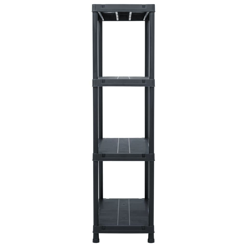 vidaXL Rafturi de depozitare, 5 buc. negru, 60 x 30 x 138 cm plastic vidaXL Rafturi de depozitare, 5 buc. negru, 60 x 30 x 138 cm plastic