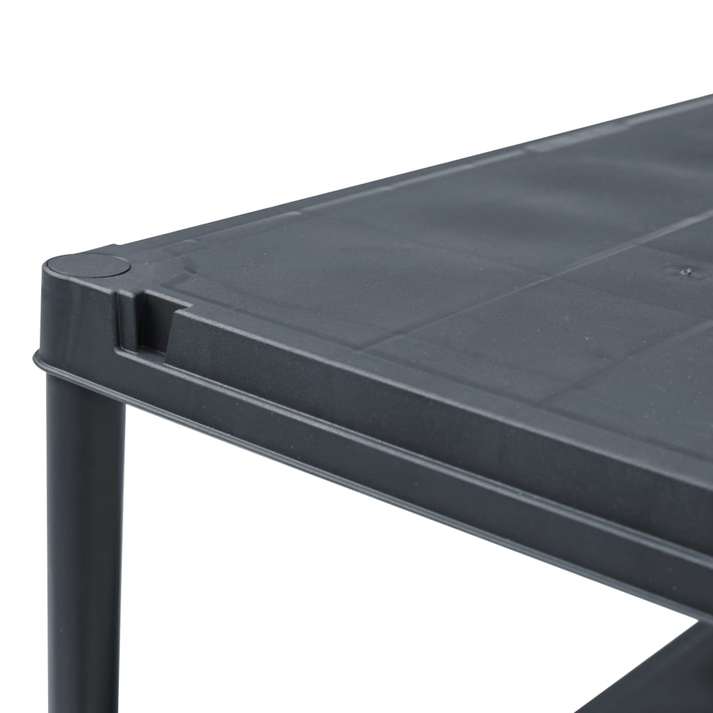 vidaXL Rafturi de depozitare, 5 buc. negru, 60 x 30 x 138 cm plastic vidaXL Rafturi de depozitare, 5 buc. negru, 60 x 30 x 138 cm plastic