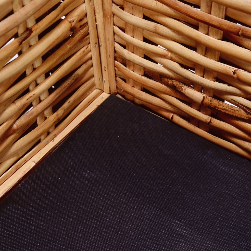vidaXL Set de canapele de grădină cu perne, 2 piese, ratan natural vidaXL Set de canapele de grădină cu perne, 2 piese, ratan natural