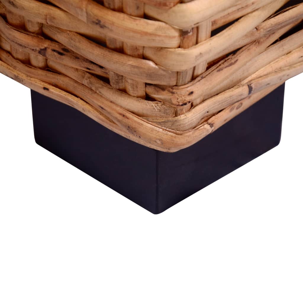 vidaXL Set de canapele de grădină cu perne, 2 piese, ratan natural vidaXL Set de canapele de grădină cu perne, 2 piese, ratan natural
