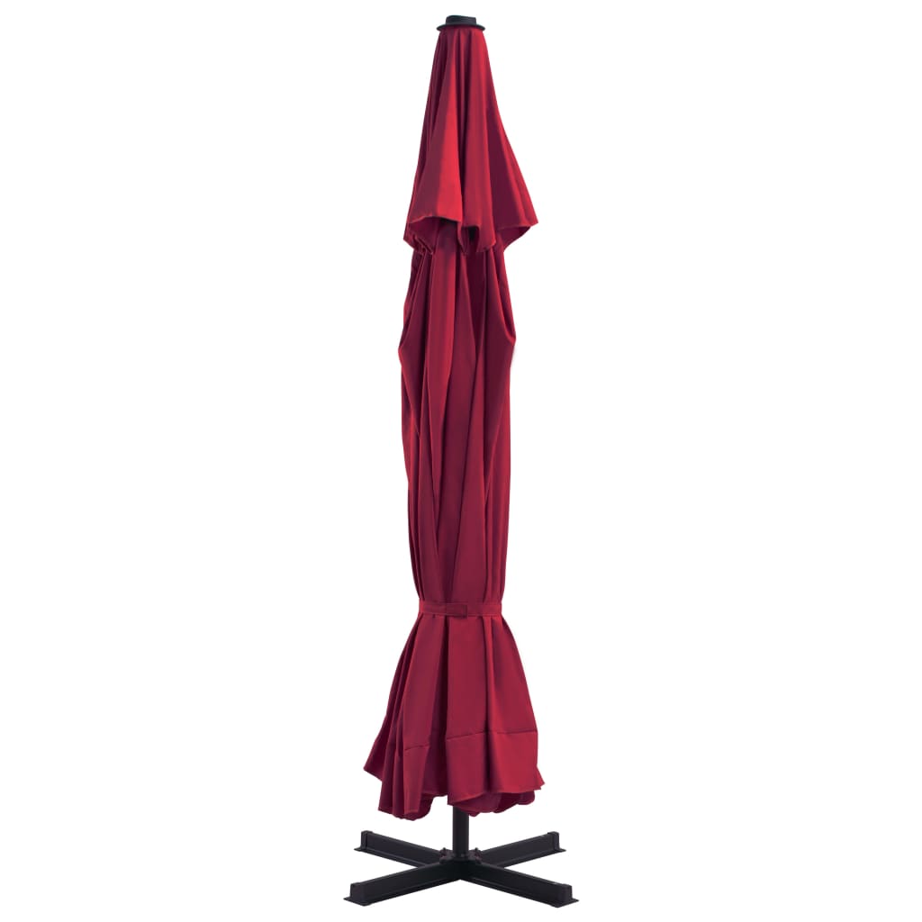 vidaXL Umbrelă de soare de grădină, bază portabilă, roșu vidaXL Umbrelă de soare de grădină, bază portabilă, roșu