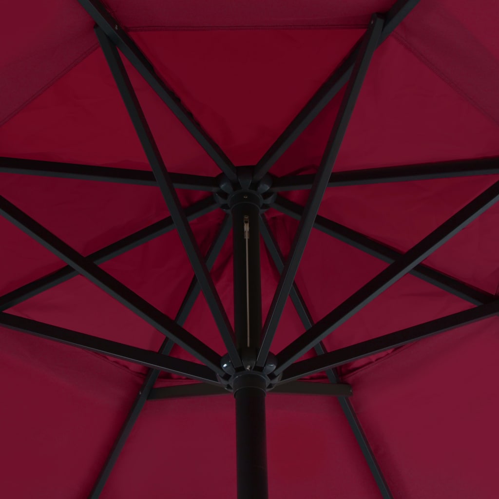 vidaXL Umbrelă de soare de grădină, bază portabilă, roșu vidaXL Umbrelă de soare de grădină, bază portabilă, roșu