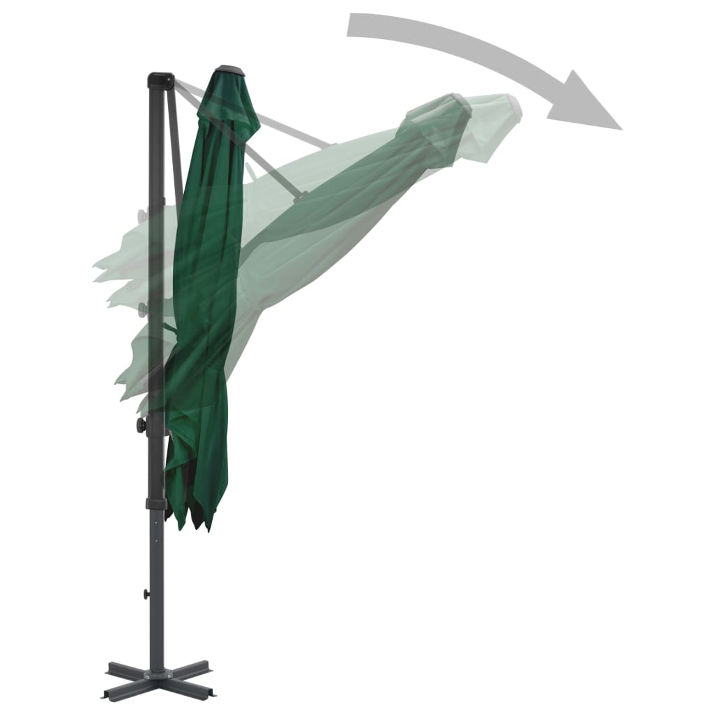 vidaXL Umbrelă de soare de grădină, bază portabilă, verde vidaXL Umbrelă de soare de grădină, bază portabilă, verde