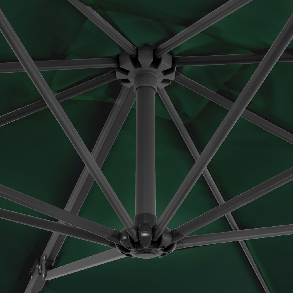 vidaXL Umbrelă de soare de grădină, bază portabilă, verde vidaXL Umbrelă de soare de grădină, bază portabilă, verde