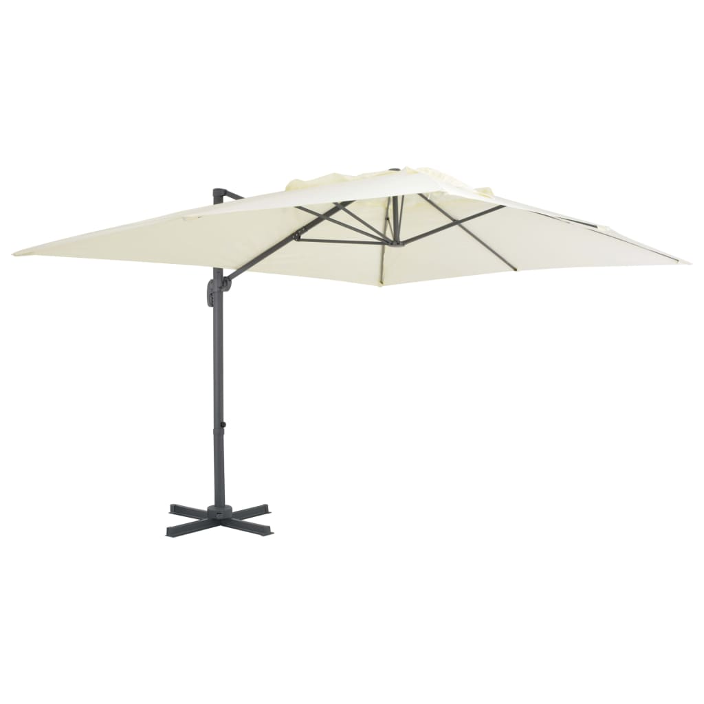 vidaXL Umbrelă de soare de grădină, bază portabilă, nisipiu vidaXL Umbrelă de soare de grădină, bază portabilă, nisipiu