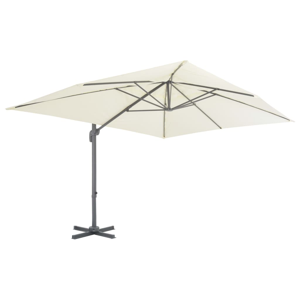 vidaXL Umbrelă de soare de grădină, bază portabilă, nisipiu vidaXL Umbrelă de soare de grădină, bază portabilă, nisipiu