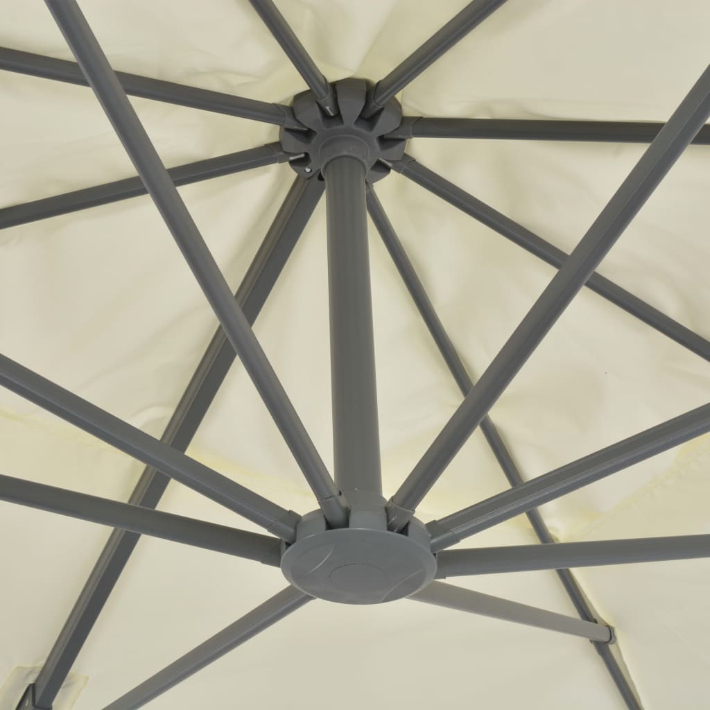 vidaXL Umbrelă de soare de grădină, bază portabilă, nisipiu vidaXL Umbrelă de soare de grădină, bază portabilă, nisipiu