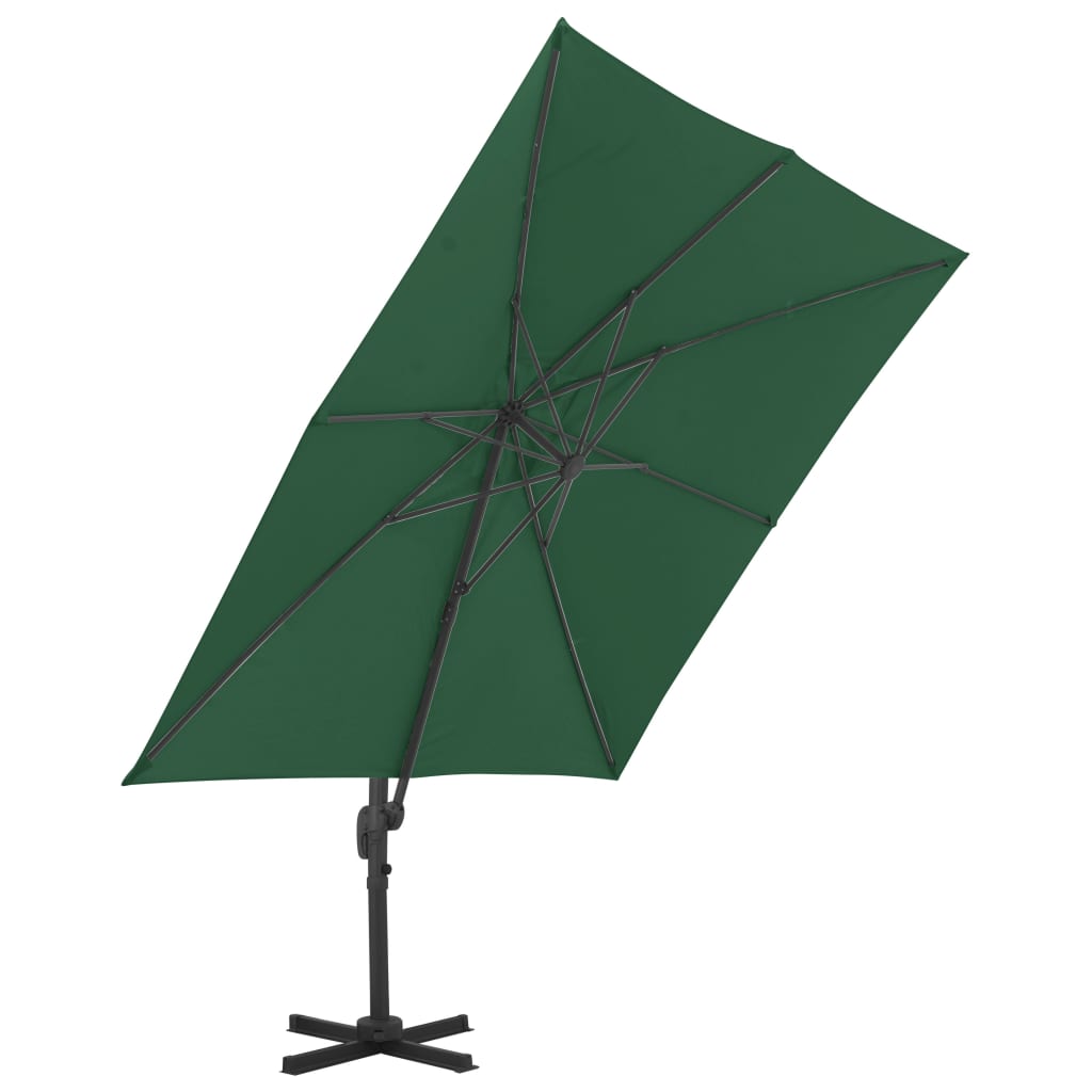 vidaXL Umbrelă de soare de grădină, bază portabilă, verde vidaXL Umbrelă de soare de grădină, bază portabilă, verde