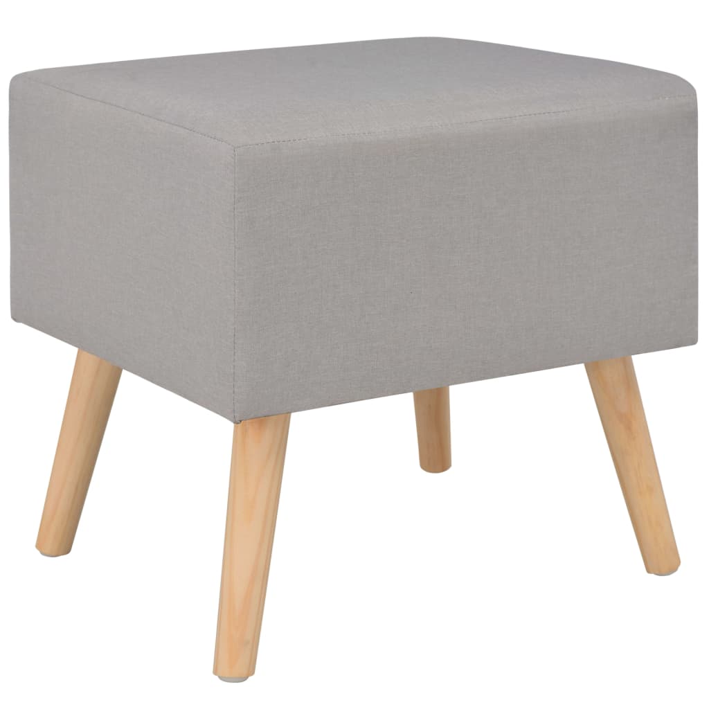vidaXL Noptiere, 2 buc., gri, 40 x 35 x 40 cm, textil vidaXL Noptiere, 2 buc., gri, 40 x 35 x 40 cm, textil