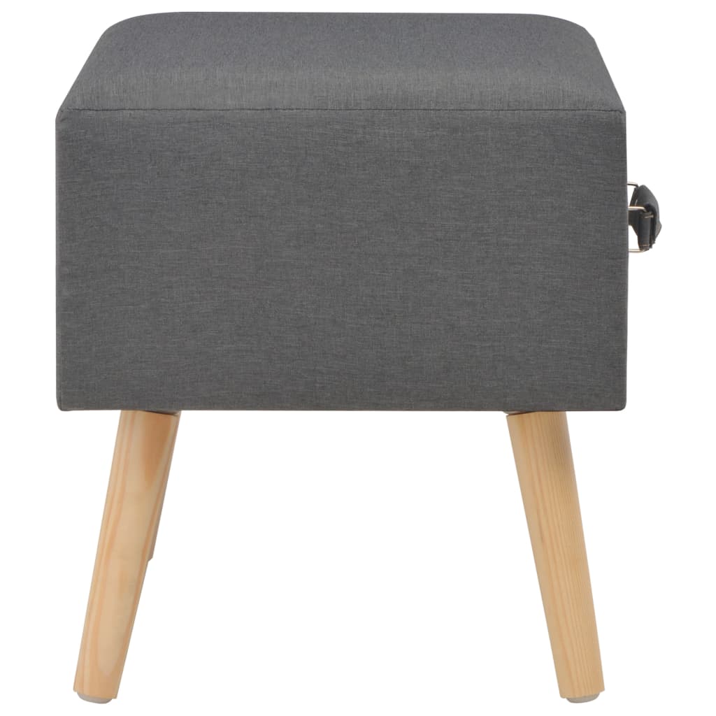 vidaXL Noptiere, 2 buc., gri închis, 40x35x40 cm, material textil vidaXL Noptiere, 2 buc., gri închis, 40x35x40 cm, material textil