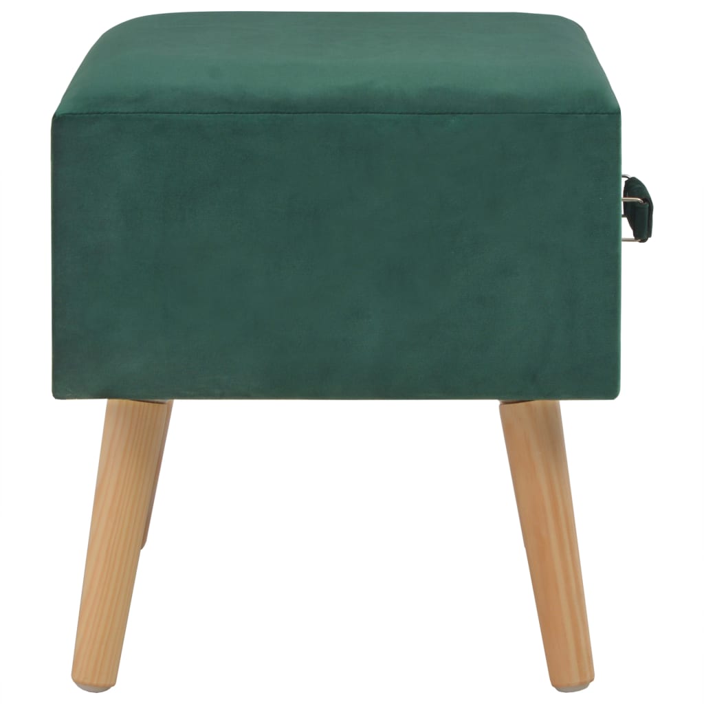 vidaXL Noptiere, 2 buc., verde, 40 x 35 x 40 cm, catifea vidaXL Noptiere, 2 buc., verde, 40 x 35 x 40 cm, catifea