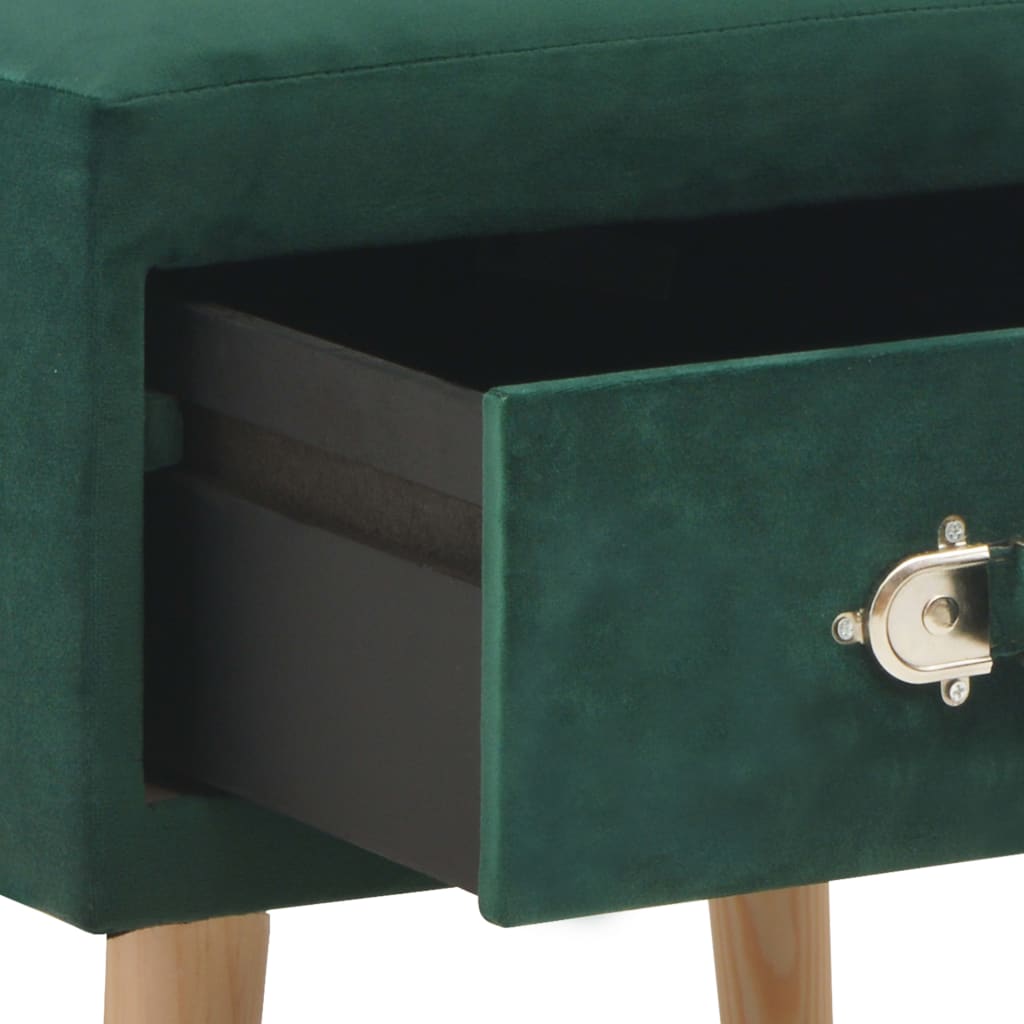 vidaXL Noptiere, 2 buc., verde, 40 x 35 x 40 cm, catifea vidaXL Noptiere, 2 buc., verde, 40 x 35 x 40 cm, catifea