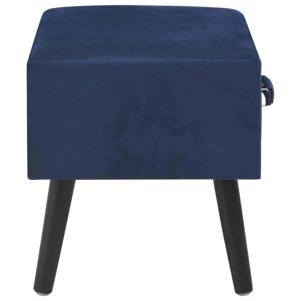 vidaXL Noptiere, 2 buc., albastru, 40 x 35 x 40 cm, catifea vidaXL Noptiere, 2 buc., albastru, 40 x 35 x 40 cm, catifea