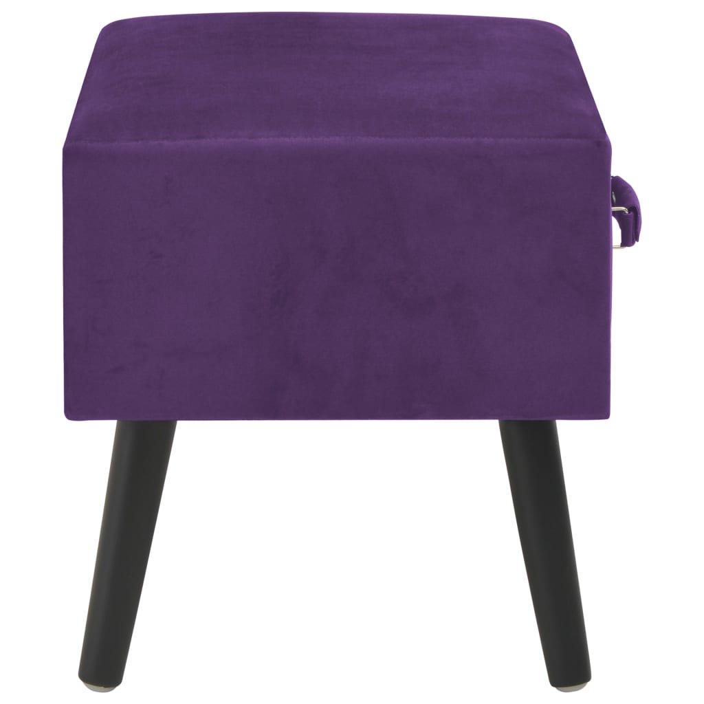 vidaXL Noptiere, 2 buc., mov închis, 40 x 35 x 40 cm, catifea vidaXL Noptiere, 2 buc., mov închis, 40 x 35 x 40 cm, catifea