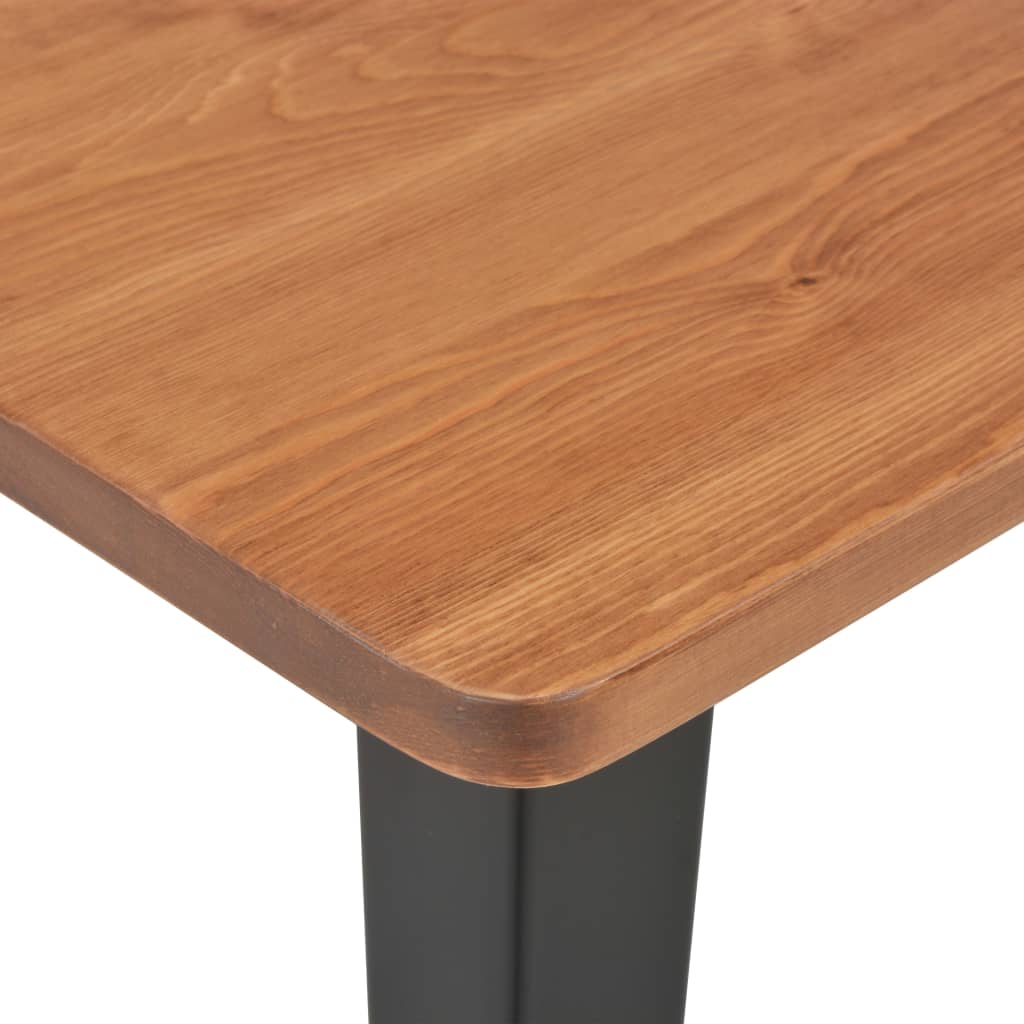 vidaXL Set mobilier de bar, 3 piese, negru, oțel