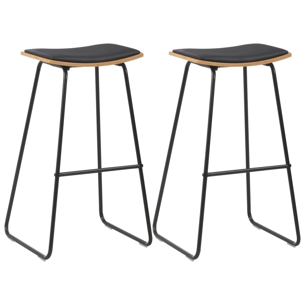 vidaXL Set mobilier de bar, 3 piese, negru, oțel