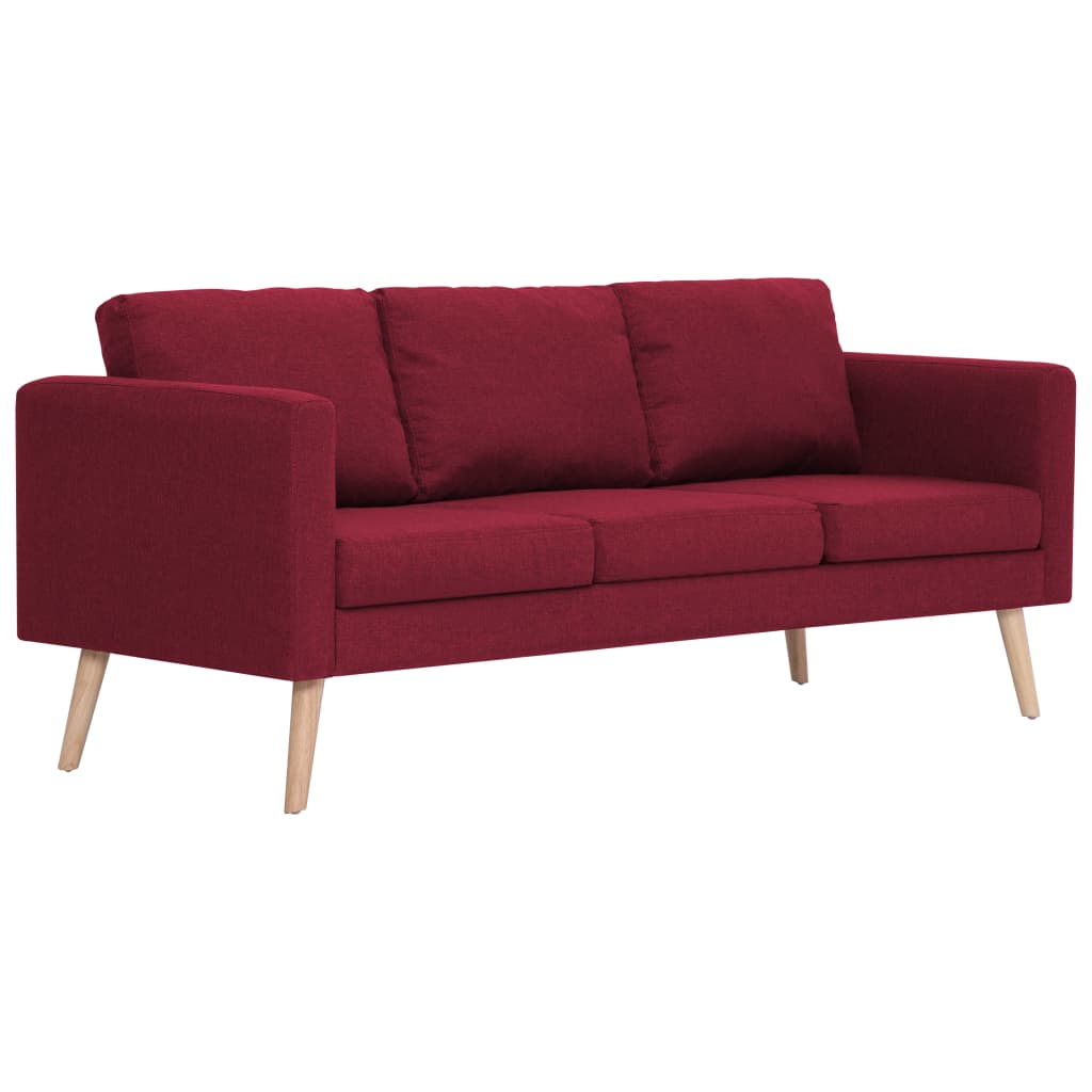 vidaXL Set de canapele, 2 piese, bordo, material textil vidaXL Set de canapele, 2 piese, bordo, material textil