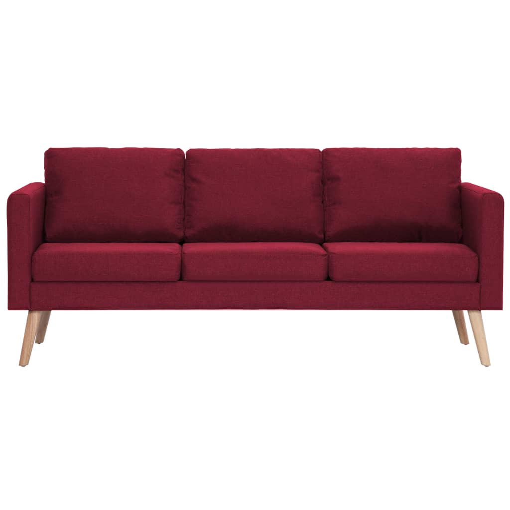 vidaXL Set de canapele, 2 piese, bordo, material textil vidaXL Set de canapele, 2 piese, bordo, material textil