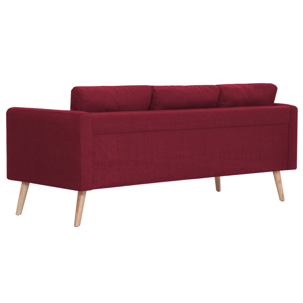 vidaXL Set de canapele, 2 piese, bordo, material textil vidaXL Set de canapele, 2 piese, bordo, material textil