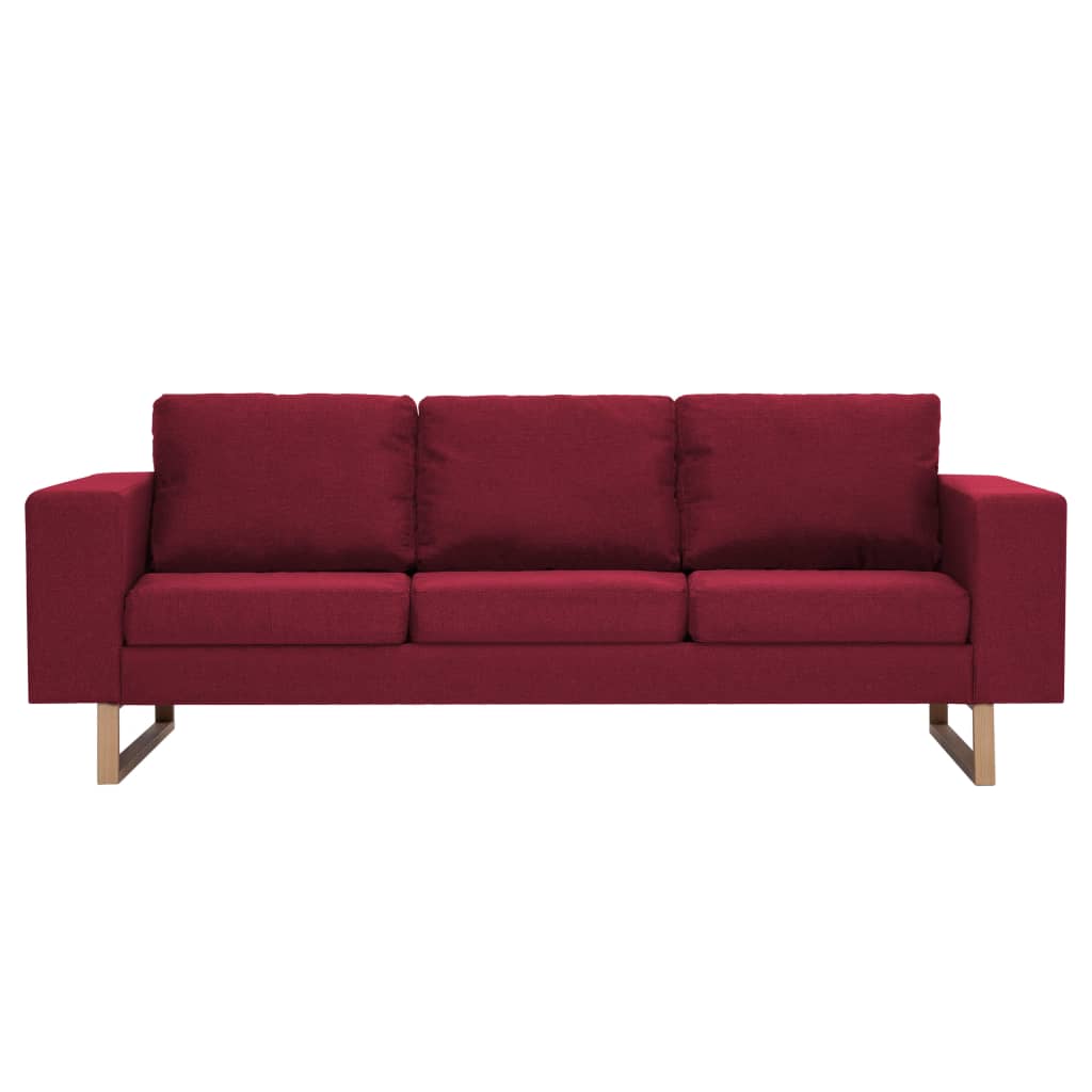 vidaXL Set de canapele, 2 piese, bordo, material textil vidaXL Set de canapele, 2 piese, bordo, material textil