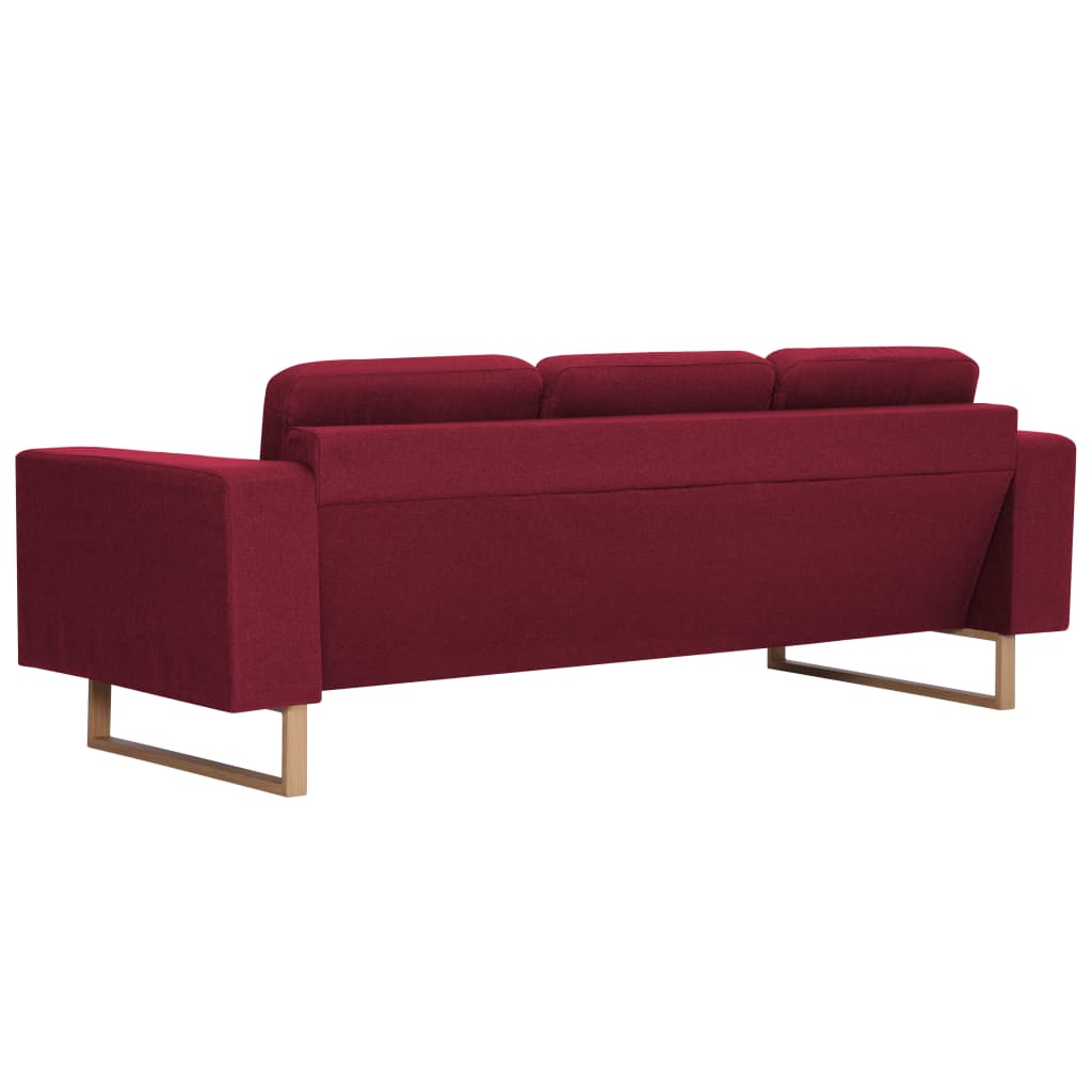vidaXL Set de canapele, 2 piese, bordo, material textil vidaXL Set de canapele, 2 piese, bordo, material textil