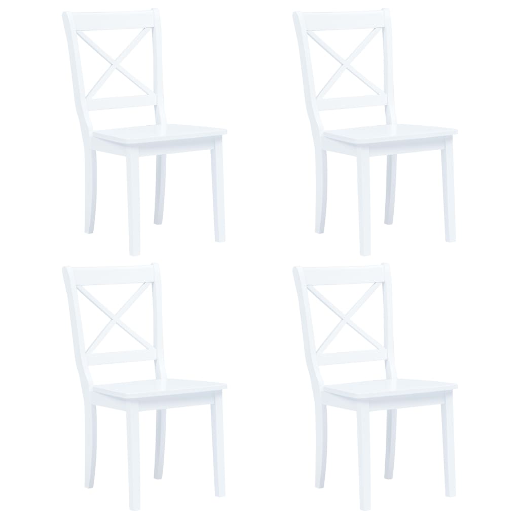 vidaXL Set mobilier bucătărie, 5 piese, alb, lemn masiv de hevea vidaXL Set mobilier bucătărie, 5 piese, alb, lemn masiv de hevea