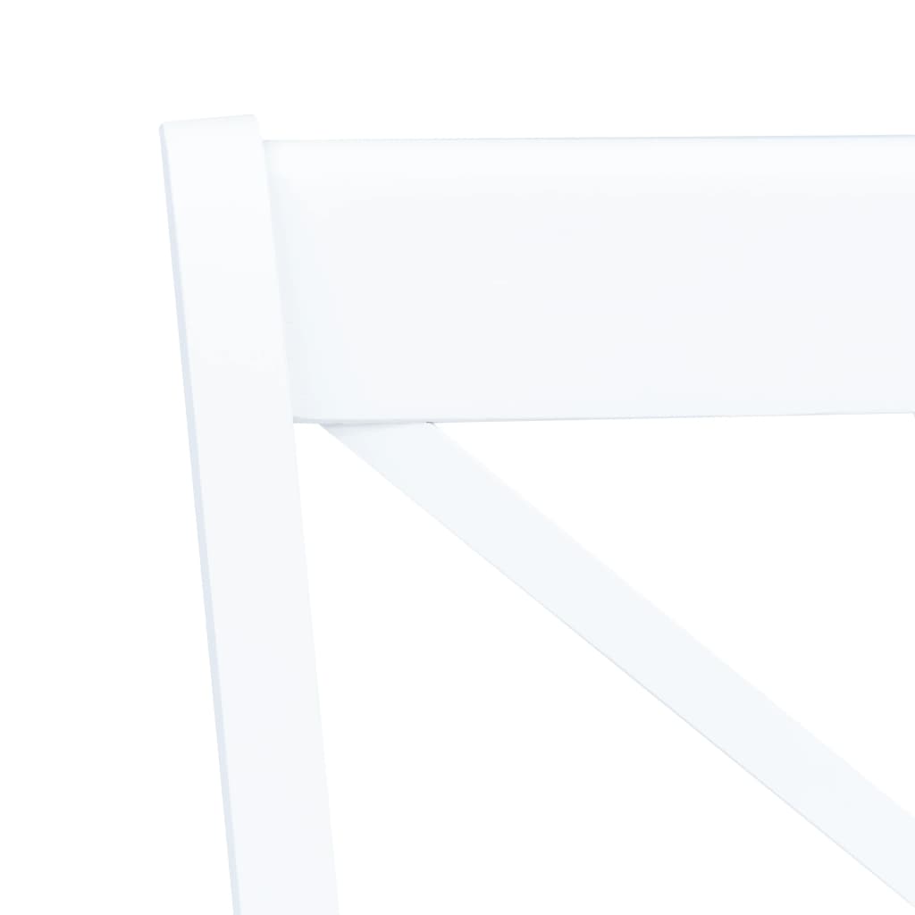 vidaXL Set mobilier bucătărie, 5 piese, alb, lemn masiv de hevea vidaXL Set mobilier bucătărie, 5 piese, alb, lemn masiv de hevea