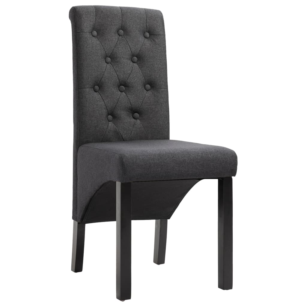 vidaXL Scaune de bucătărie pivotante, 4 buc., gri închis, textil vidaXL Scaune de bucătărie pivotante, 4 buc., gri închis, textil