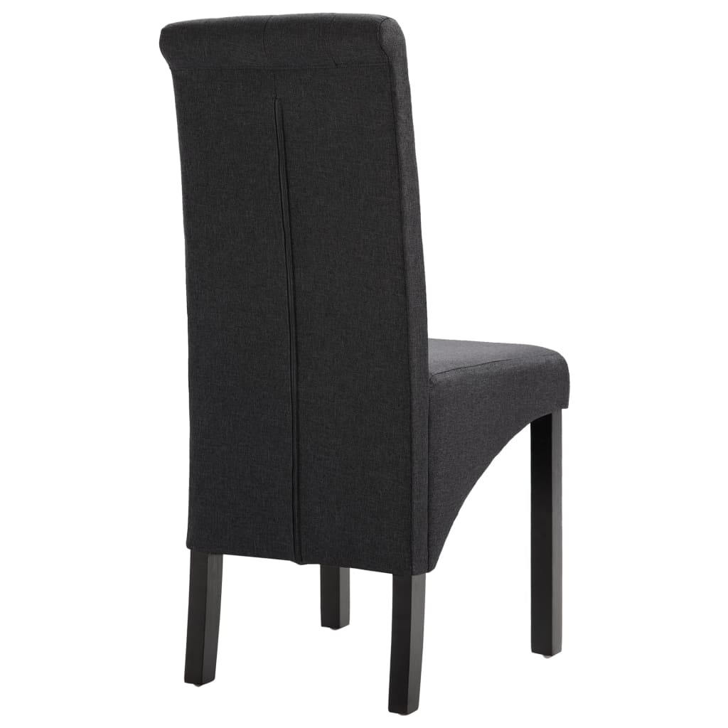 vidaXL Scaune de bucătărie pivotante, 4 buc., gri închis, textil vidaXL Scaune de bucătărie pivotante, 4 buc., gri închis, textil