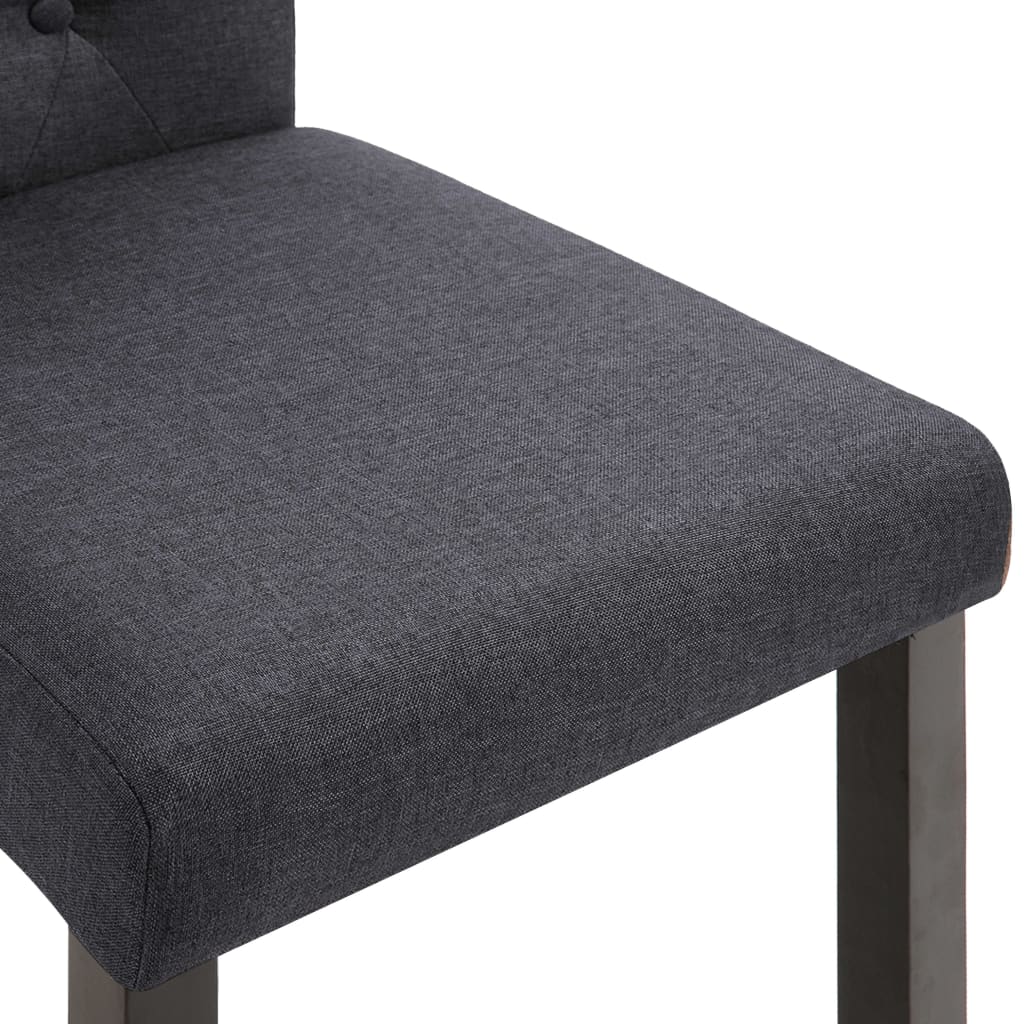 vidaXL Scaune de bucătărie pivotante, 4 buc., gri închis, textil vidaXL Scaune de bucătărie pivotante, 4 buc., gri închis, textil